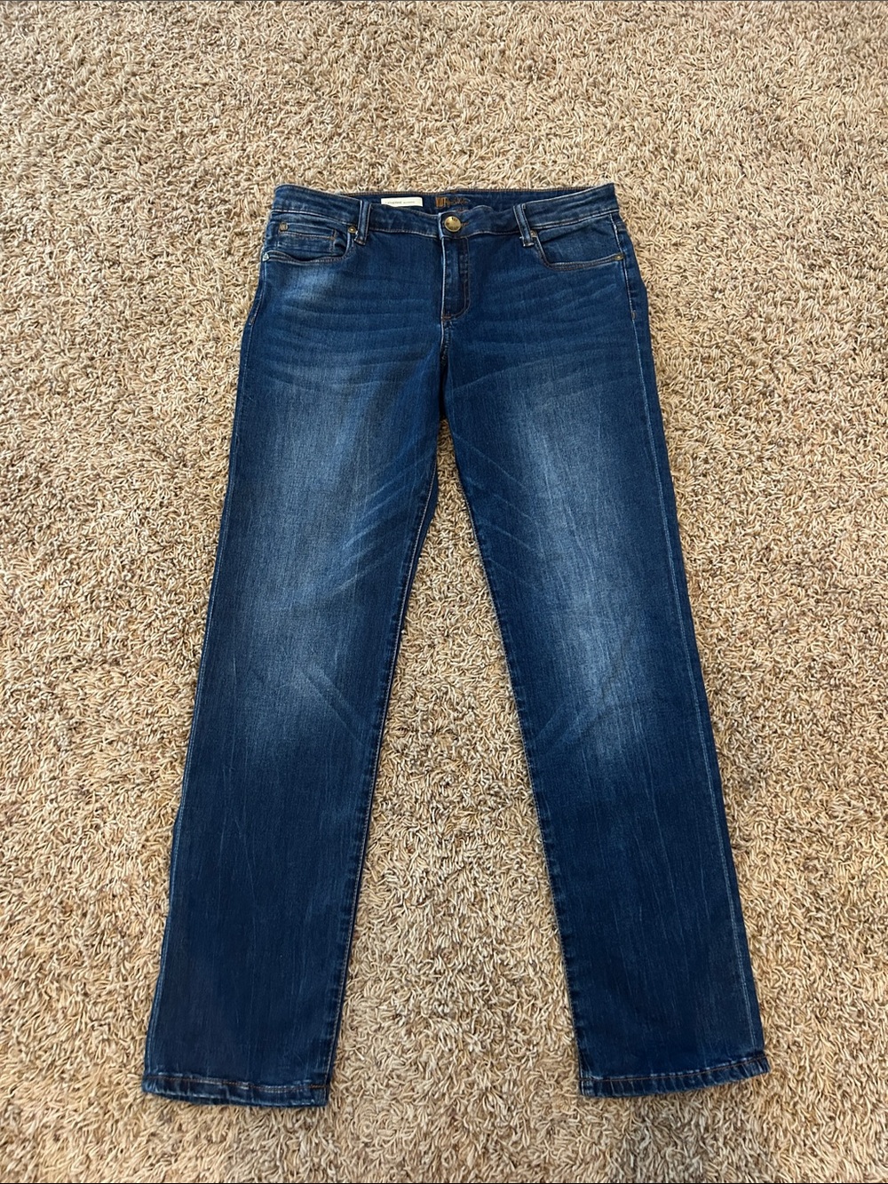 Kut from the Kloth Straight-Leg Jeans in Dark Blue Wash Womens size 10